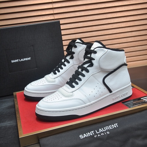 Cheap Yves Saint Laurent YSL High Tops Shoes For Men #1265898 Replica Wholesale [$98.00 USD] [ITEM#1265898] on Replica Yves Saint Laurent YSL High Tops Shoes