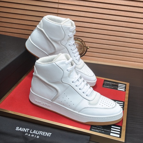 Cheap Yves Saint Laurent YSL High Tops Shoes For Men #1265899 Replica Wholesale [$98.00 USD] [ITEM#1265899] on Replica Yves Saint Laurent YSL High Tops Shoes