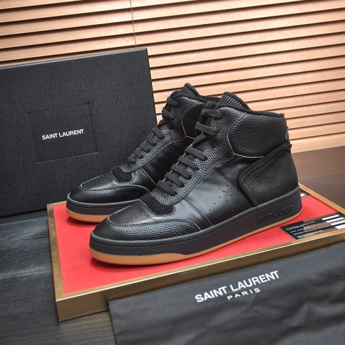 Cheap Yves Saint Laurent YSL High Tops Shoes For Men #1265901 Replica Wholesale [$98.00 USD] [ITEM#1265901] on Replica Yves Saint Laurent YSL High Tops Shoes