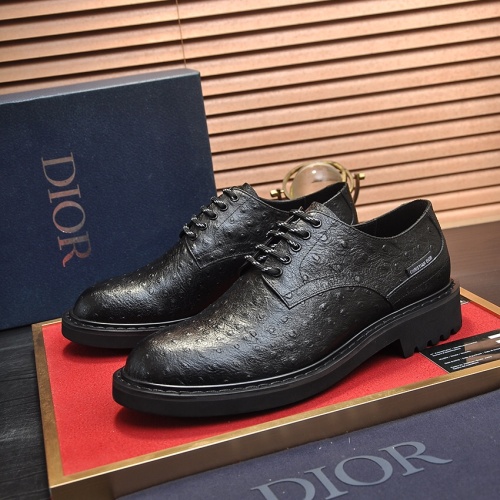 Cheap Christian Dior Leather Shoes For Men #1265914 Replica Wholesale [$100.00 USD] [ITEM#1265914] on Replica Christian Dior Leather Shoes