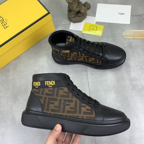 Cheap Fendi High Tops Casual Shoes For Men #1266039 Replica Wholesale [$80.00 USD] [ITEM#1266039] on Replica Fendi High Tops Casual Shoes