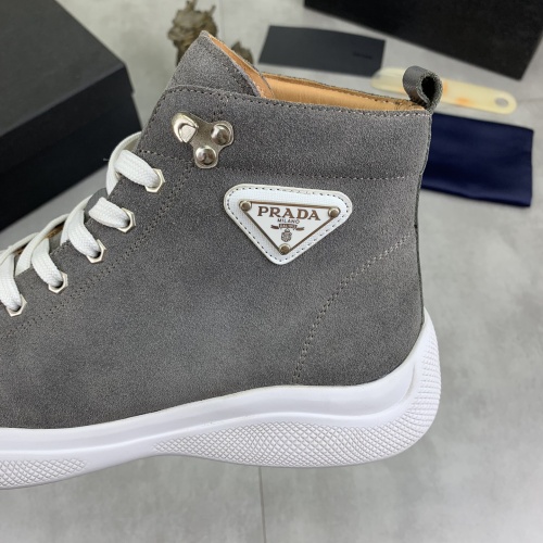 Cheap Prada High Top Shoes For Men #1266043 Replica Wholesale [$105.00 USD] [ITEM#1266043] on Replica Prada High Top Shoes