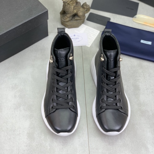 Cheap Prada High Top Shoes For Men #1266051 Replica Wholesale [$105.00 USD] [ITEM#1266051] on Replica Prada High Top Shoes