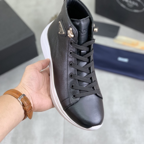 Cheap Prada High Top Shoes For Men #1266051 Replica Wholesale [$105.00 USD] [ITEM#1266051] on Replica Prada High Top Shoes