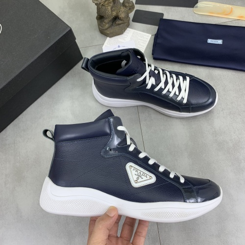 Cheap Prada High Top Shoes For Men #1266055 Replica Wholesale [$105.00 USD] [ITEM#1266055] on Replica Prada High Top Shoes