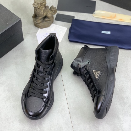 Cheap Prada High Top Shoes For Men #1266058 Replica Wholesale [$105.00 USD] [ITEM#1266058] on Replica Prada High Top Shoes