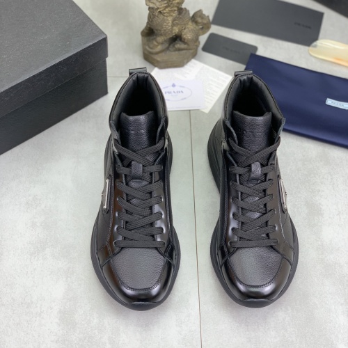 Cheap Prada High Top Shoes For Men #1266058 Replica Wholesale [$105.00 USD] [ITEM#1266058] on Replica Prada High Top Shoes