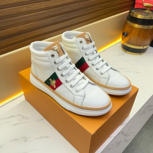 Cheap Gucci High Tops Shoes For Men #1266089 Replica Wholesale [$80.00 USD] [ITEM#1266089] on Replica Gucci High Tops Shoes