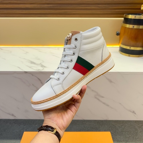 Cheap Gucci High Tops Shoes For Men #1266089 Replica Wholesale [$80.00 USD] [ITEM#1266089] on Replica Gucci High Tops Shoes