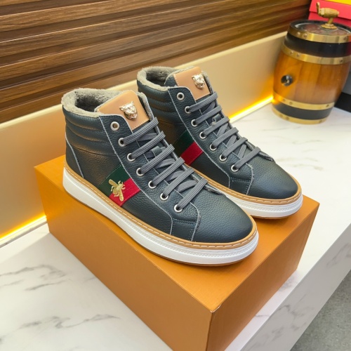 Cheap Gucci High Tops Shoes For Men #1266090 Replica Wholesale [$80.00 USD] [ITEM#1266090] on Replica Gucci High Tops Shoes