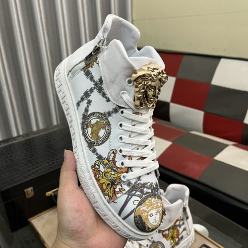 Cheap Versace High Tops Shoes For Men #1266262 Replica Wholesale [$76.00 USD] [ITEM#1266262] on Replica Versace High Tops Shoes