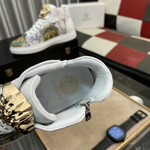 Cheap Versace High Tops Shoes For Men #1266263 Replica Wholesale [$76.00 USD] [ITEM#1266263] on Replica Versace High Tops Shoes