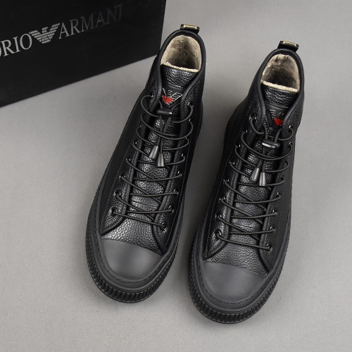 Cheap Armani High Tops Shoes For Men #1266266 Replica Wholesale [$85.00 USD] [ITEM#1266266] on Replica Armani High Tops Shoes