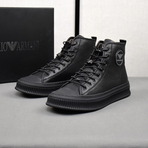 Cheap Armani High Tops Shoes For Men #1266266 Replica Wholesale [$85.00 USD] [ITEM#1266266] on Replica Armani High Tops Shoes