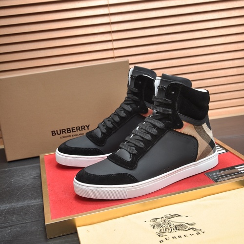 Cheap Burberry High Tops Shoes For Men #1266347 Replica Wholesale [$98.00 USD] [ITEM#1266347] on Replica Burberry High Tops Shoes