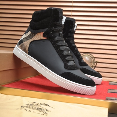 Cheap Burberry High Tops Shoes For Men #1266347 Replica Wholesale [$98.00 USD] [ITEM#1266347] on Replica Burberry High Tops Shoes