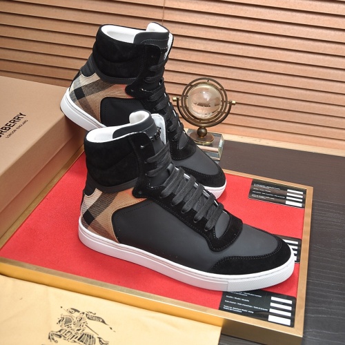 Cheap Burberry High Tops Shoes For Men #1266347 Replica Wholesale [$98.00 USD] [ITEM#1266347] on Replica Burberry High Tops Shoes