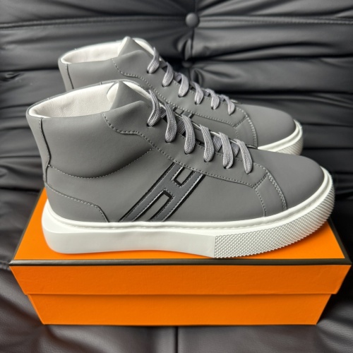 Cheap Hermes High Tops Shoes For Men #1266407 Replica Wholesale [$82.00 USD] [ITEM#1266407] on Replica Hermes High Tops Shoes