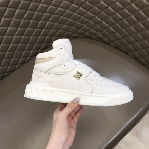 Cheap Valentino High Tops Shoes For Men #1266488 Replica Wholesale [$96.00 USD] [ITEM#1266488] on Replica Valentino High Tops Shoes