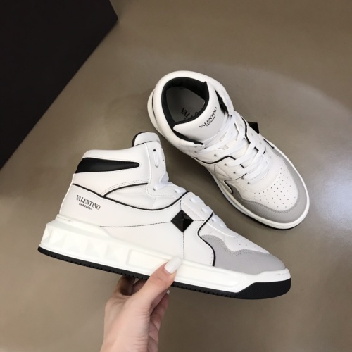 Cheap Valentino High Tops Shoes For Men #1266490 Replica Wholesale [$96.00 USD] [ITEM#1266490] on Replica Valentino High Tops Shoes