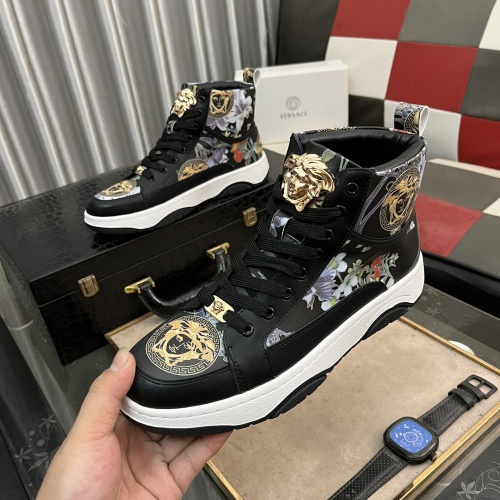 Cheap Versace High Tops Shoes For Men #1266549 Replica Wholesale [$80.00 USD] [ITEM#1266549] on Replica Versace High Tops Shoes