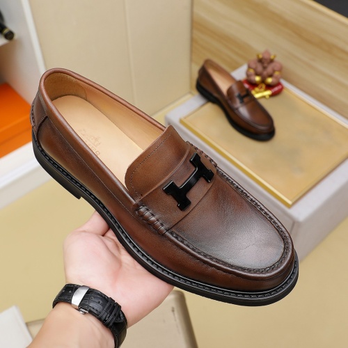 Cheap Hermes Leather Shoes For Men #1266607 Replica Wholesale [$82.00 USD] [ITEM#1266607] on Replica Hermes Leather Shoes