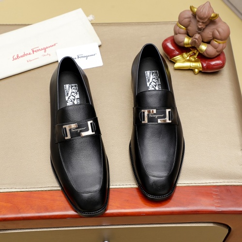 Cheap Salvatore Ferragamo Leather Shoes For Men #1266609 Replica Wholesale [$85.00 USD] [ITEM#1266609] on Replica Salvatore Ferragamo Leather Shoes