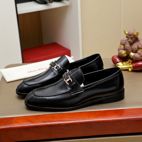 Cheap Salvatore Ferragamo Leather Shoes For Men #1266611 Replica Wholesale [$85.00 USD] [ITEM#1266611] on Replica Salvatore Ferragamo Leather Shoes