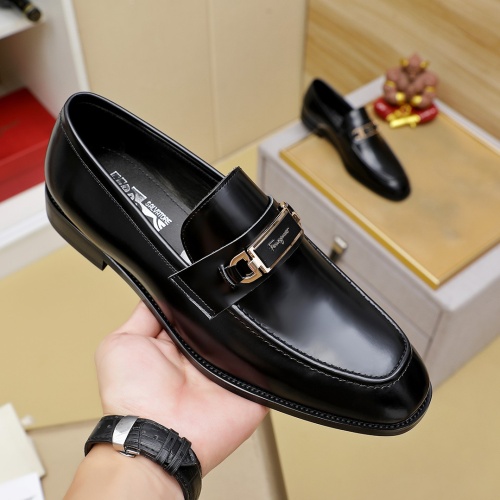 Cheap Salvatore Ferragamo Leather Shoes For Men #1266611 Replica Wholesale [$85.00 USD] [ITEM#1266611] on Replica Salvatore Ferragamo Leather Shoes