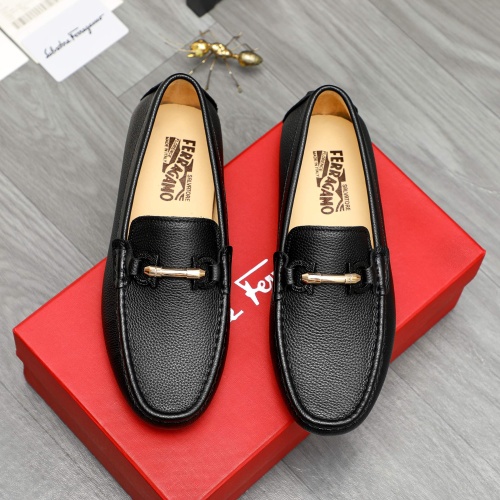 Cheap Salvatore Ferragamo Leather Shoes For Men #1266616 Replica Wholesale [$68.00 USD] [ITEM#1266616] on Replica Salvatore Ferragamo Leather Shoes