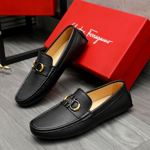 Cheap Salvatore Ferragamo Leather Shoes For Men #1266617 Replica Wholesale [$68.00 USD] [ITEM#1266617] on Replica Salvatore Ferragamo Leather Shoes