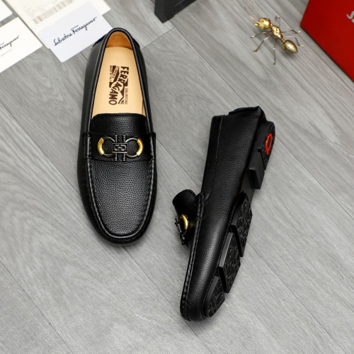 Cheap Salvatore Ferragamo Leather Shoes For Men #1266617 Replica Wholesale [$68.00 USD] [ITEM#1266617] on Replica Salvatore Ferragamo Leather Shoes