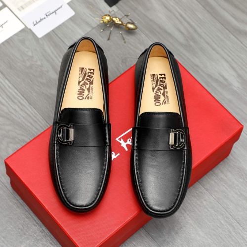 Cheap Salvatore Ferragamo Leather Shoes For Men #1266618 Replica Wholesale [$68.00 USD] [ITEM#1266618] on Replica Salvatore Ferragamo Leather Shoes