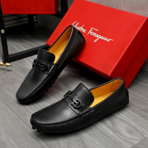 Cheap Salvatore Ferragamo Leather Shoes For Men #1266619 Replica Wholesale [$72.00 USD] [ITEM#1266619] on Replica Salvatore Ferragamo Leather Shoes