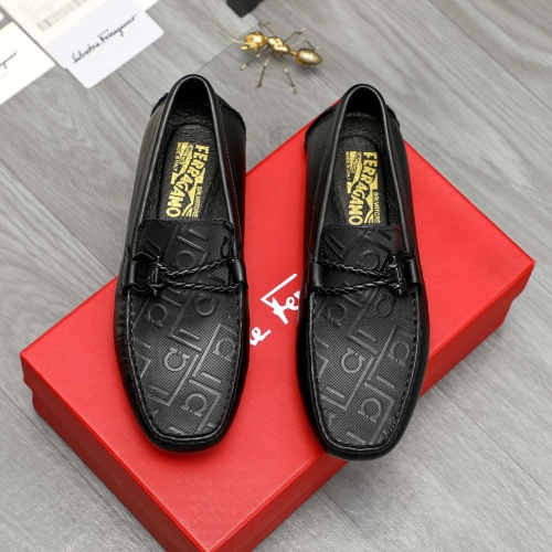 Cheap Salvatore Ferragamo Leather Shoes For Men #1266620 Replica Wholesale [$72.00 USD] [ITEM#1266620] on Replica Salvatore Ferragamo Leather Shoes