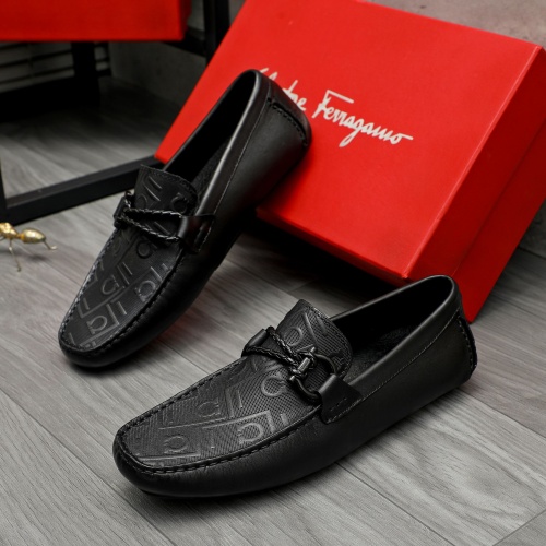 Cheap Salvatore Ferragamo Leather Shoes For Men #1266620 Replica Wholesale [$72.00 USD] [ITEM#1266620] on Replica Salvatore Ferragamo Leather Shoes