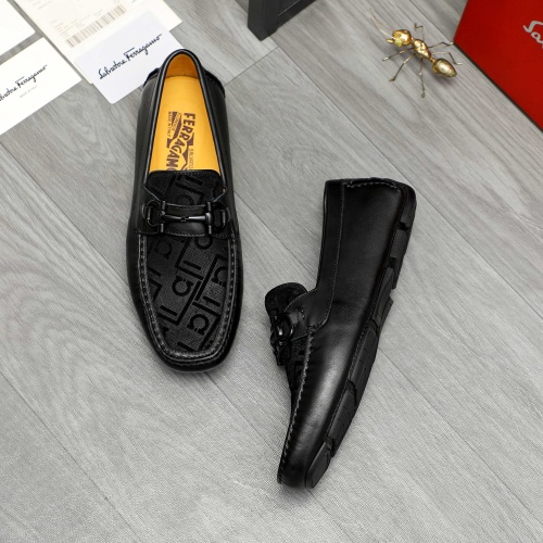 Cheap Salvatore Ferragamo Leather Shoes For Men #1266621 Replica Wholesale [$72.00 USD] [ITEM#1266621] on Replica Salvatore Ferragamo Leather Shoes