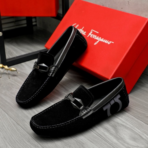 Cheap Salvatore Ferragamo Leather Shoes For Men #1266625 Replica Wholesale [$68.00 USD] [ITEM#1266625] on Replica Salvatore Ferragamo Leather Shoes