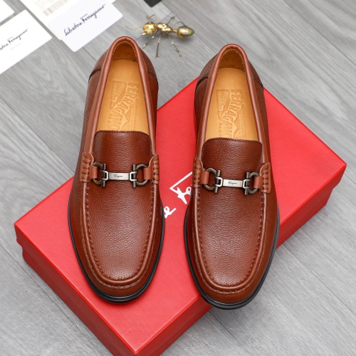 Cheap Salvatore Ferragamo Leather Shoes For Men #1266628 Replica Wholesale [$85.00 USD] [ITEM#1266628] on Replica Salvatore Ferragamo Leather Shoes