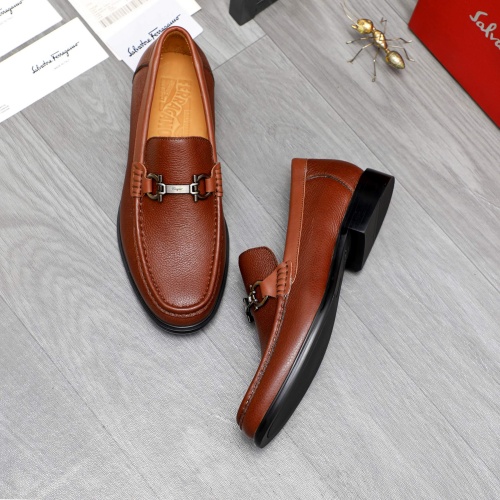 Cheap Salvatore Ferragamo Leather Shoes For Men #1266628 Replica Wholesale [$85.00 USD] [ITEM#1266628] on Replica Salvatore Ferragamo Leather Shoes