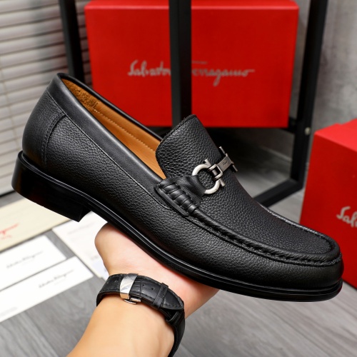 Cheap Salvatore Ferragamo Leather Shoes For Men #1266630 Replica Wholesale [$85.00 USD] [ITEM#1266630] on Replica Salvatore Ferragamo Leather Shoes