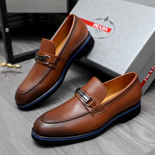 Cheap Prada Leather Shoes For Men #1266637 Replica Wholesale [$92.00 USD] [ITEM#1266637] on Replica Prada Leather Shoes