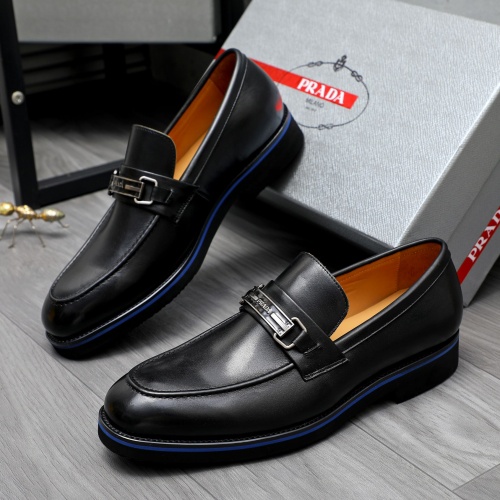 Cheap Prada Leather Shoes For Men #1266638 Replica Wholesale [$92.00 USD] [ITEM#1266638] on Replica Prada Leather Shoes