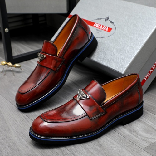 Cheap Prada Leather Shoes For Men #1266640 Replica Wholesale [$92.00 USD] [ITEM#1266640] on Replica Prada Leather Shoes