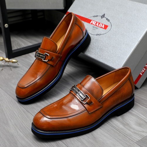 Cheap Prada Leather Shoes For Men #1266646 Replica Wholesale [$92.00 USD] [ITEM#1266646] on Replica Prada Leather Shoes