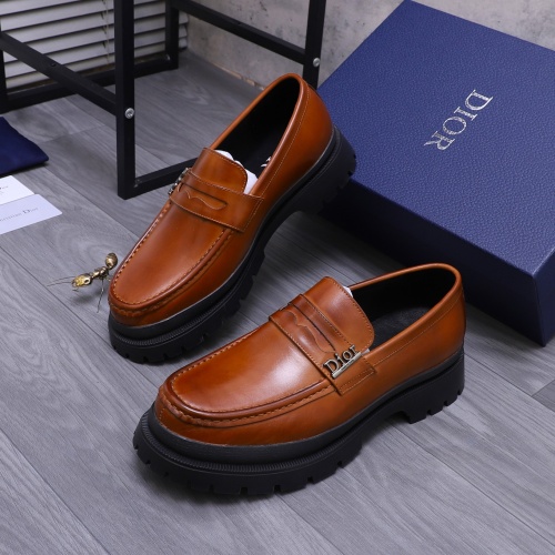 Cheap Christian Dior Leather Shoes For Men #1266655 Replica Wholesale [$88.00 USD] [ITEM#1266655] on Replica Christian Dior Leather Shoes