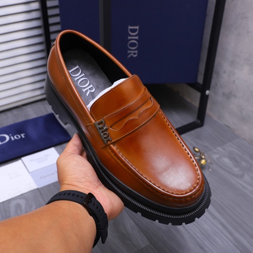 Cheap Christian Dior Leather Shoes For Men #1266655 Replica Wholesale [$88.00 USD] [ITEM#1266655] on Replica Christian Dior Leather Shoes