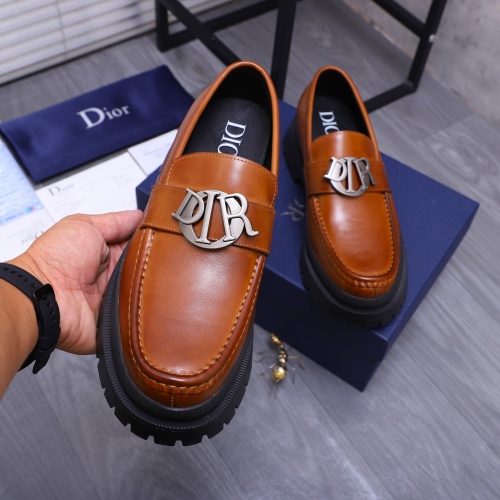 Cheap Christian Dior Leather Shoes For Men #1266657 Replica Wholesale [$88.00 USD] [ITEM#1266657] on Replica Christian Dior Leather Shoes