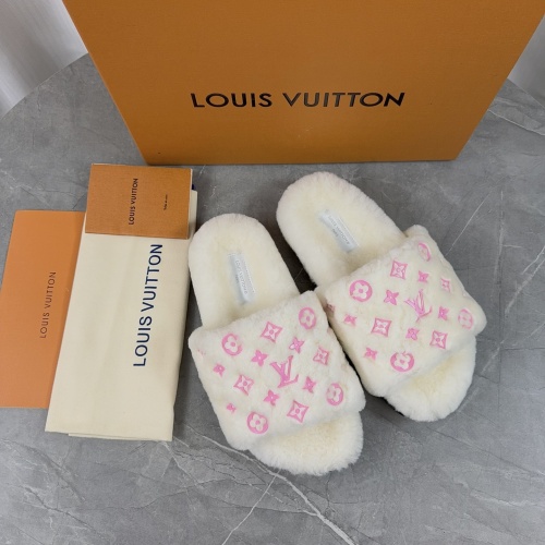 Cheap Louis Vuitton Slippers For Women #1266717 Replica Wholesale [$85.00 USD] [ITEM#1266717] on Replica Louis Vuitton Slippers