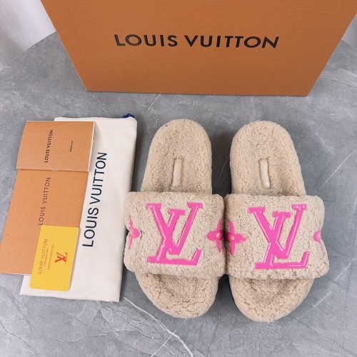 Cheap Louis Vuitton Slippers For Women #1266744 Replica Wholesale [$85.00 USD] [ITEM#1266744] on Replica Louis Vuitton Slippers